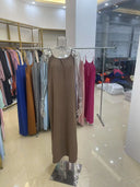 Women Strapless Backless Maxi Dress Sleepwear Loungewear Casual Loose Fit Summer