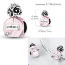 Charm Bead Sterling Silver Pink