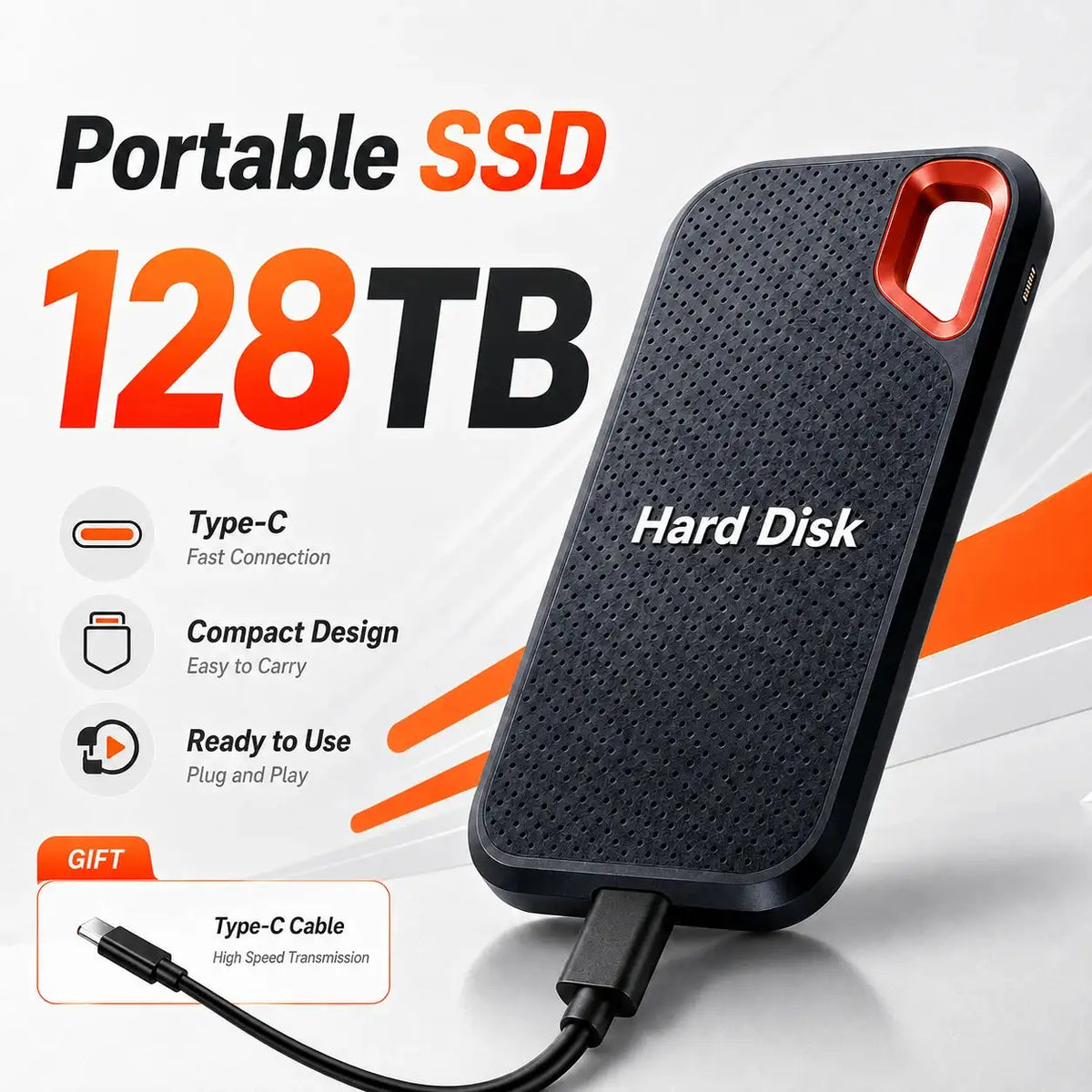 High Speed External Hard Drive Portable SSD USB Type-C Mobile — product view 15
