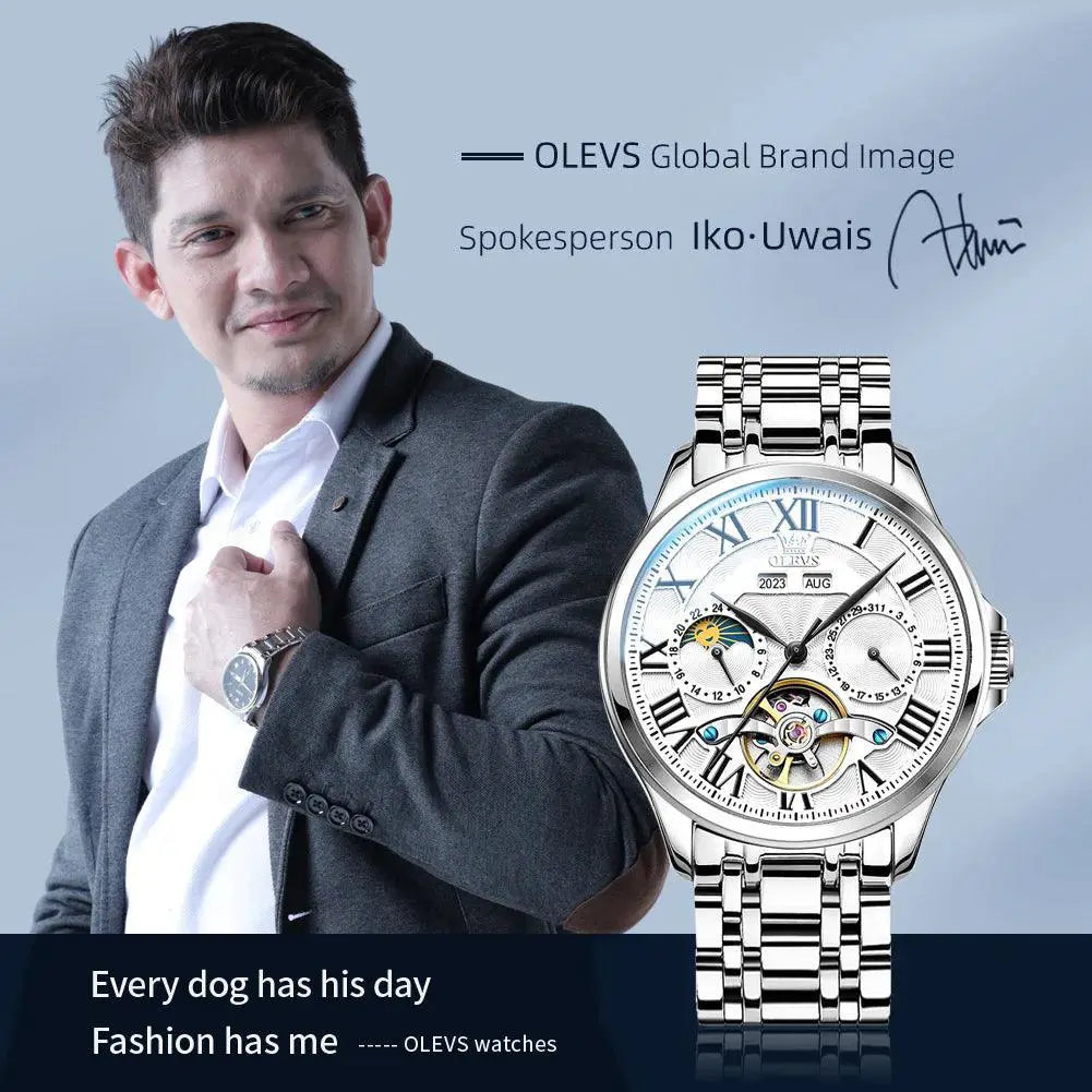Moon Phase Luxury Men's Watch For Stylish Gentlemen