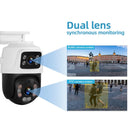 KERUI Surveillance System Dual Lens PTZ Two Way Audio POE