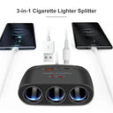 3-in-1 Car Lighter Splitter - 120W Usb C Fast Charger