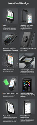 Magene C606V2 Bike Computer - Clear Nav