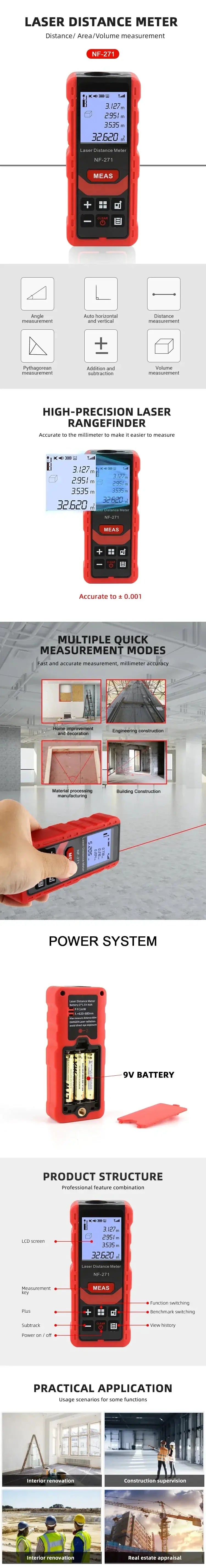 Precise Laser Distance Meter for Pros — product view 8
