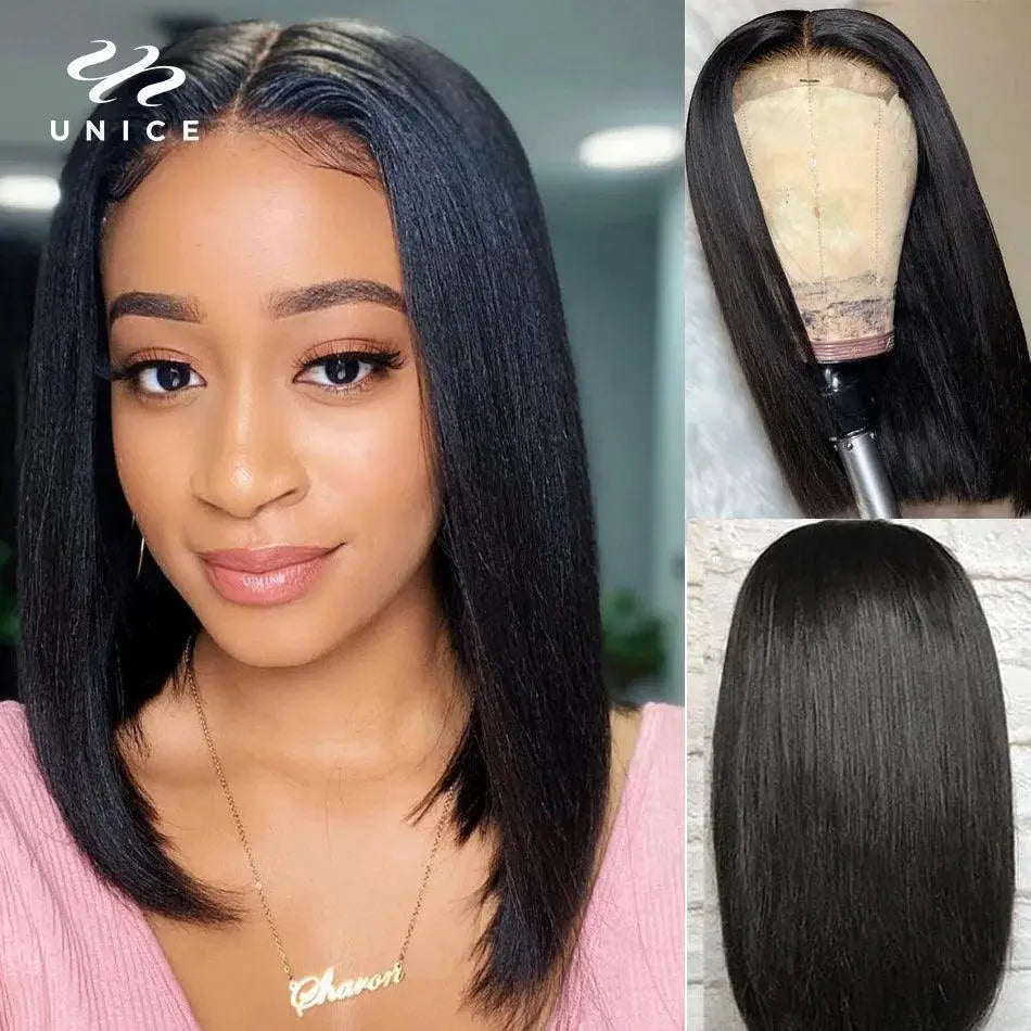 UNice Sleek Lace Front Bob Wig Effortless Glam Look