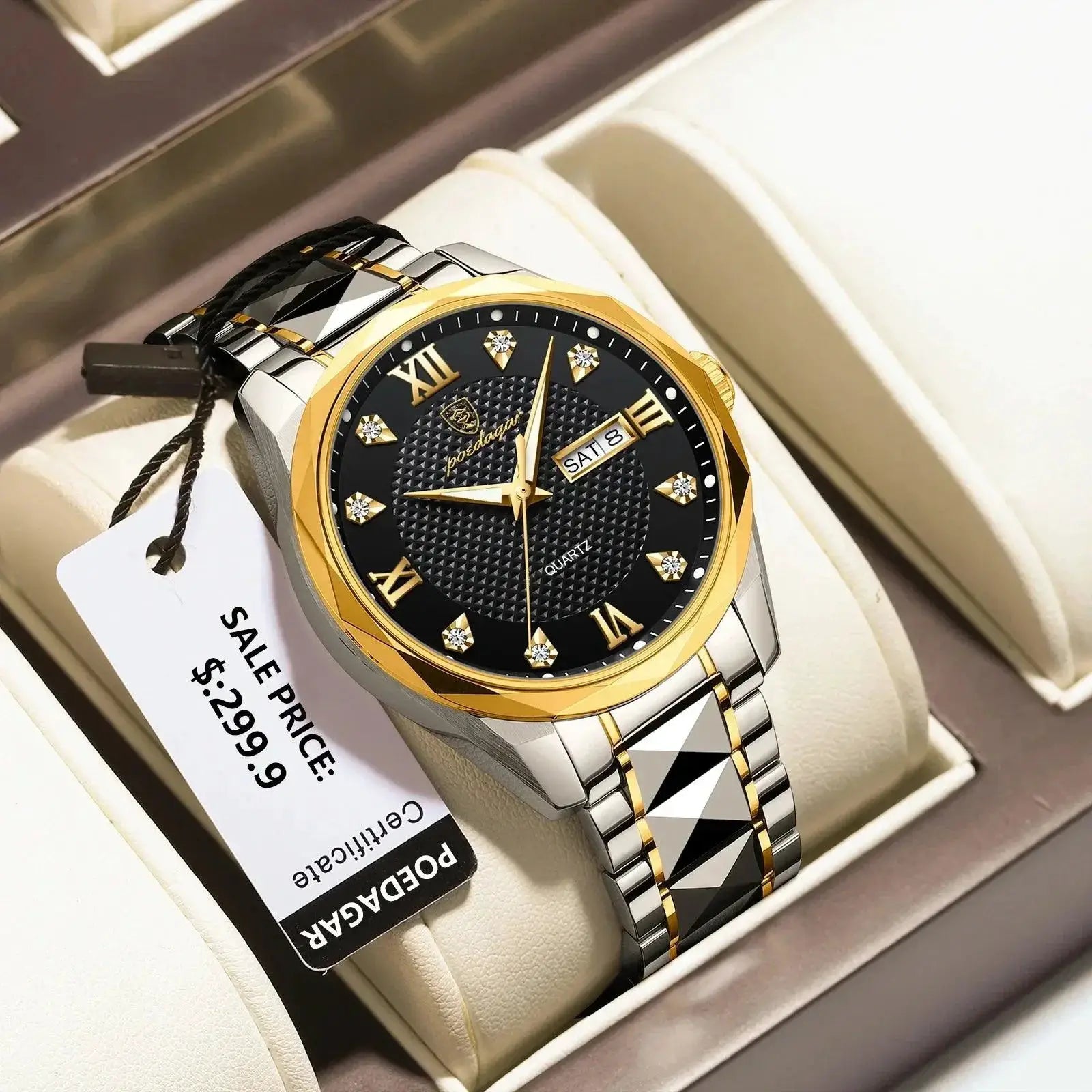 Men's Quartz Watch Stainless Steel Timepiece For Modern Men