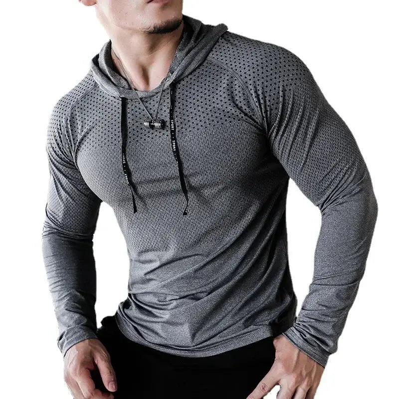 Mens Fitness Tracksuit Hoodie Joggers For Outdoor Workout