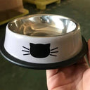 Stainless Steel Cat Feeding Bowl Durable Non-slip Pet Bowl