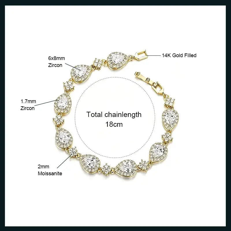 Gold Filled Wedding Tennis Bracelet — product image 7