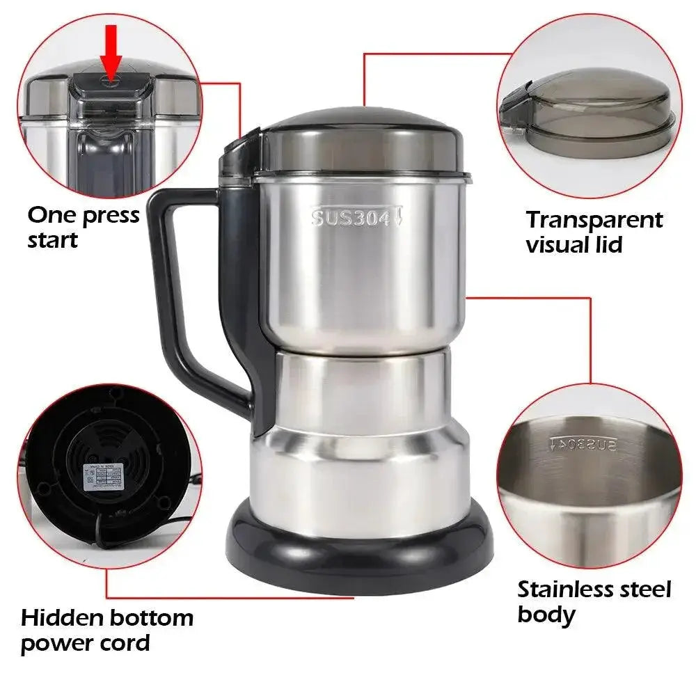 High Power Electric Coffee Grinder Multifunctional Home Use