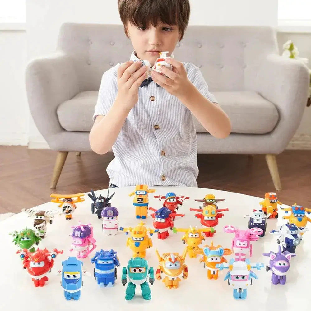 Super Wings Mini Transforming Robot Action Figures Toys