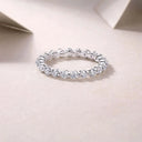 Moissanite Wedding Ring Silver