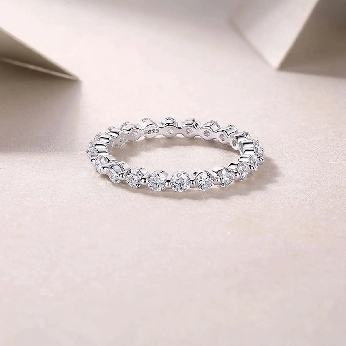 Moissanite Wedding Ring Silver — product image 4