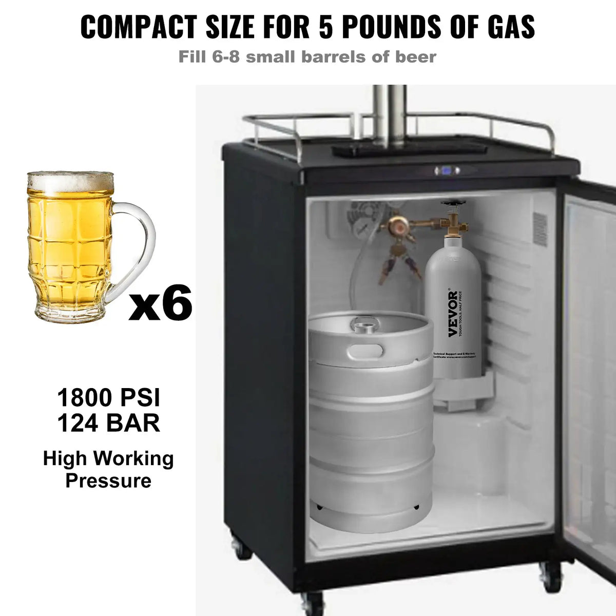 SucceBuy Lbs Tank Aluminum Gas Cylinder Brand Cylinder with Gray — product view 4
