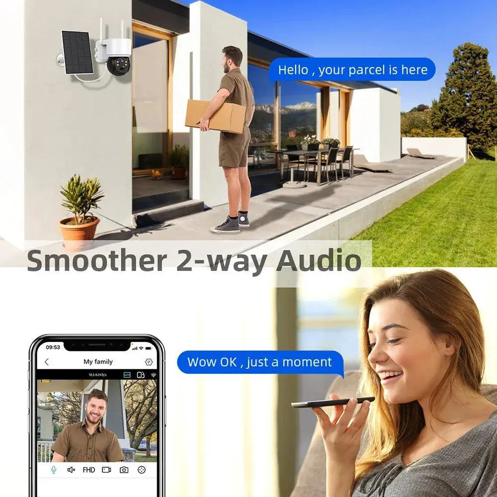 Solar Powered Outdoor Security Camera With Smart Detection