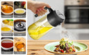 1-2PCS 2in1 Olive Oil Dispenser Bottle 500ml Cooking Tool