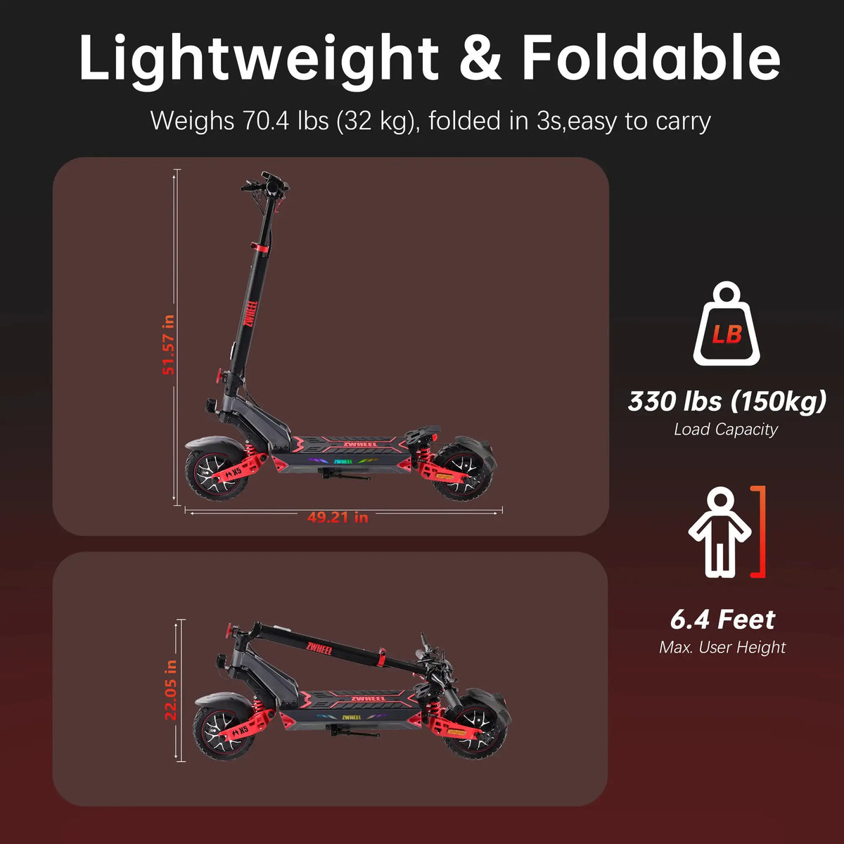 ZWHEEL Electric Scooter — product view 8