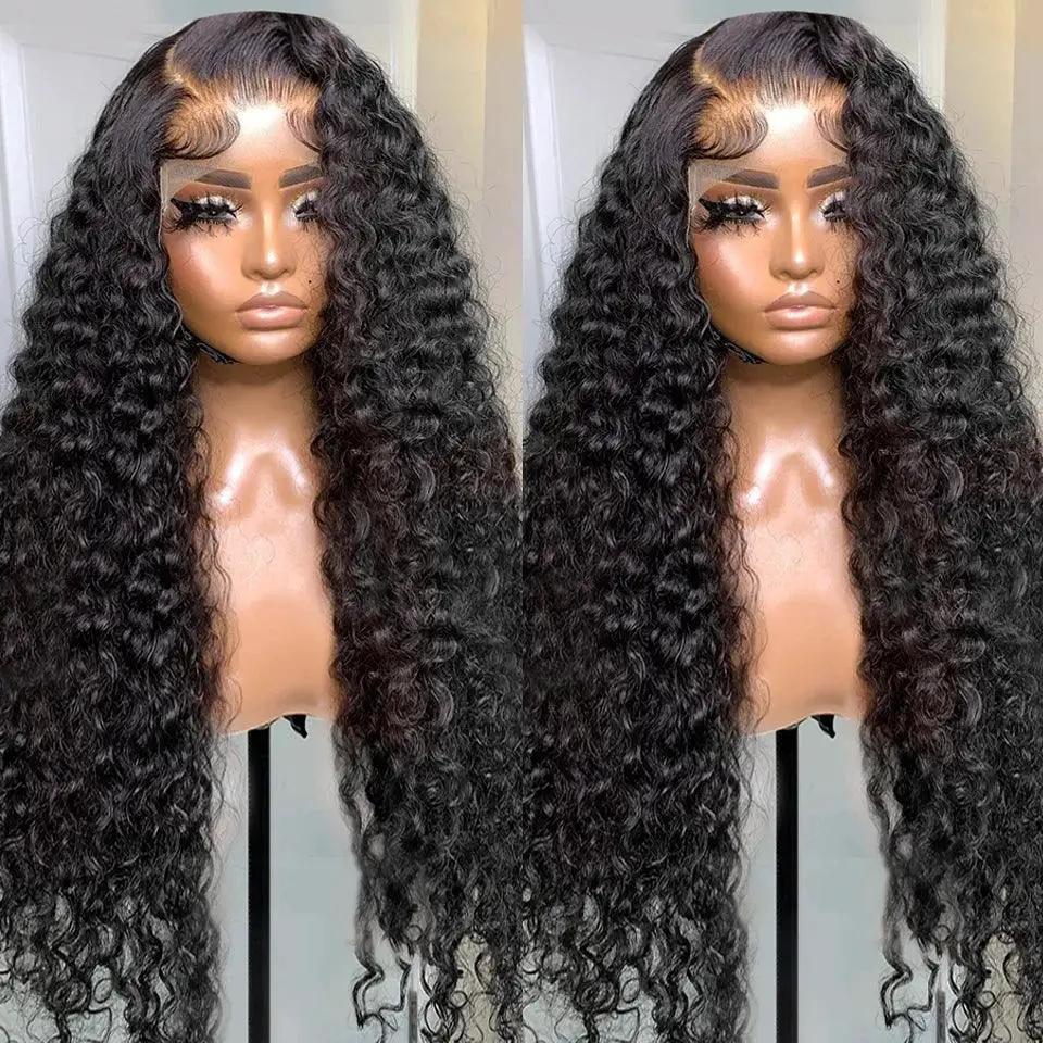 30 Inch Kinky Curly Lace Frontal Wig Remy Human Hair