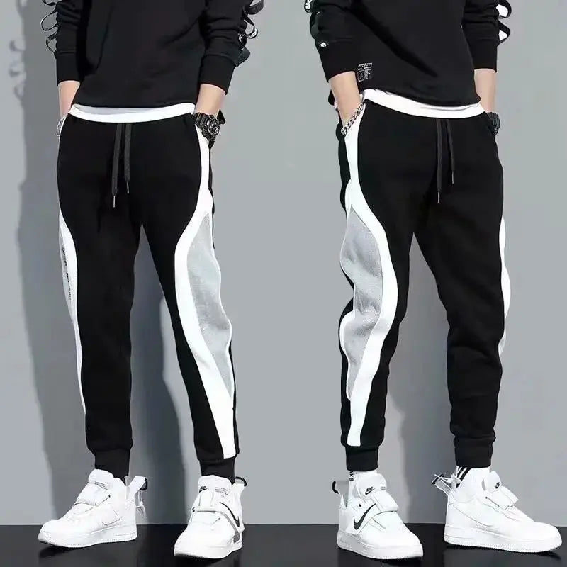 Mens Wide Loose Casual Pants Trousers Spring Autumn