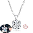 Moissanite Pendant Necklace in Sterling Silver