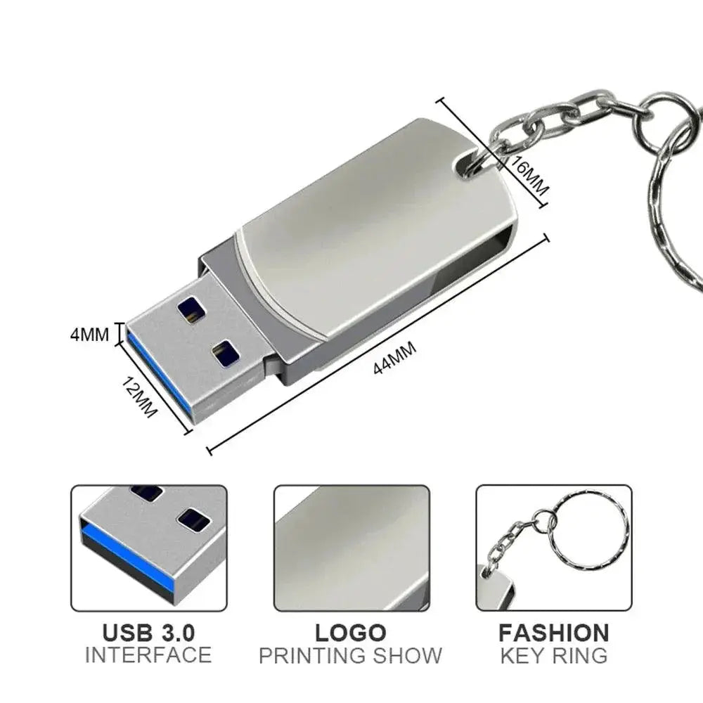 Portable Metal Cle USB Flash Drive 2TB High Speed Storage