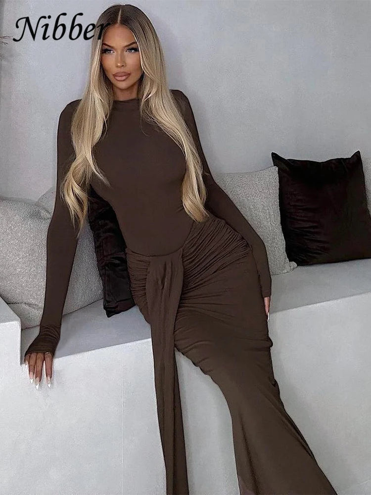 Crew Neck Long Sleeve Bodysuit