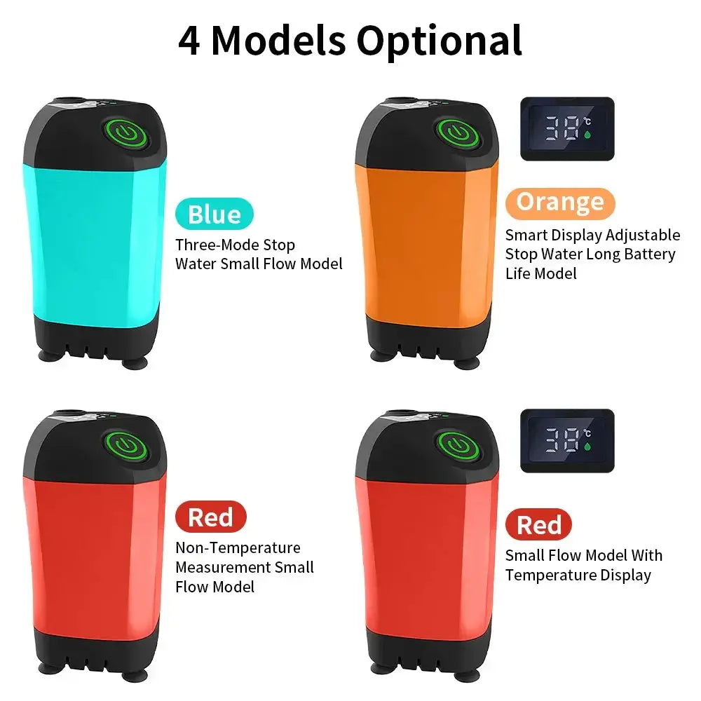 Compact IPX7 Waterproof Shower Pump With Temperature Display