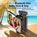 Super Mini Portable Selfie Stick with Bluetooth Remote Versatile Integrated Design Phone Holder for Live Broadcasts