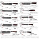 Razor Sharp Damascus Knife Set for Chefs