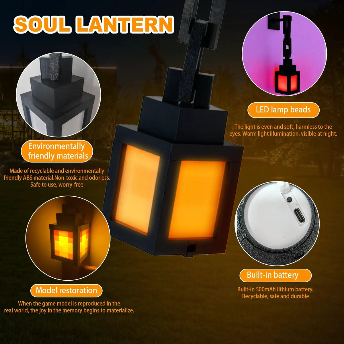 2026 Pixel Style Night Light Portable Lantern Tabletop Ornament 16 Colors RGB Remote DIY Interior Decoration Atmosphere Light