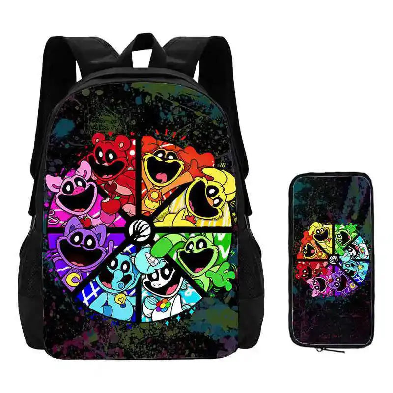 Durable Kids Anime Backpack Set for School — 2 pcs set 001