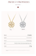 Four-Leaf Clover Foldable Sterling Silver Clavicle Chain