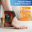 Electric Ankle Heated Vibration Massager 3 Mode 4 Level Hot Compress Timer Massage Support Ankle Brace Fascia Muscle Relax Care