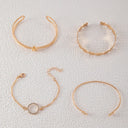 Fashion Snake Green Gemstone Bangle Bracelet for Women