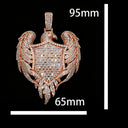 Iced Out Eagle Shield Heart