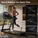 Adjustable Incline Foldable Handrails Treadmill 12 Programs