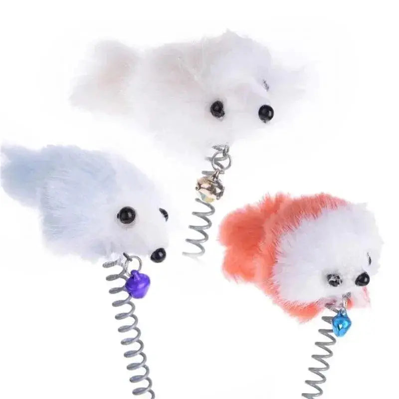 Interactive Feather Cat Toy Stick With Mini Bell Teaser