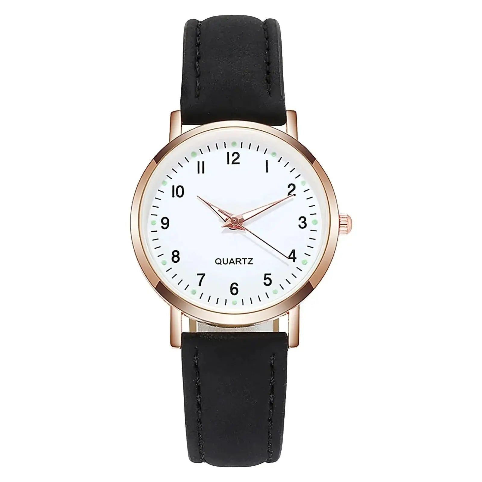 Fashion Leather Belt Watch Ladies Quartz Timepiece Elegant