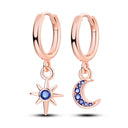 Silver Plated Earrings Rose Gold