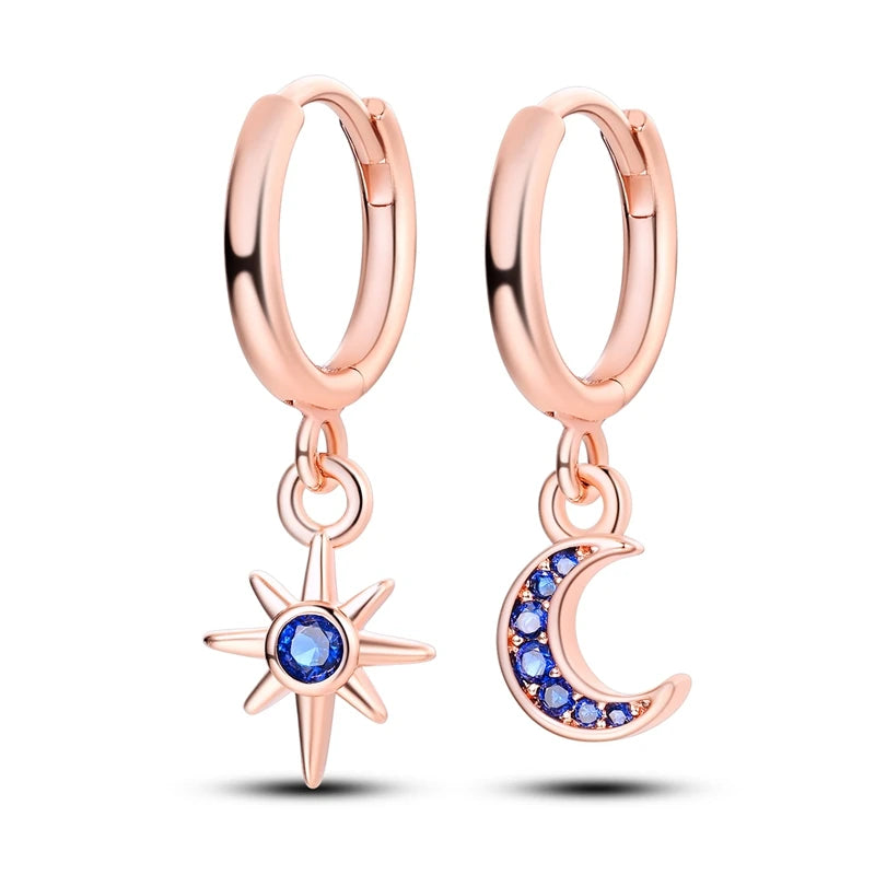 Silver Plated Earrings Rose Gold