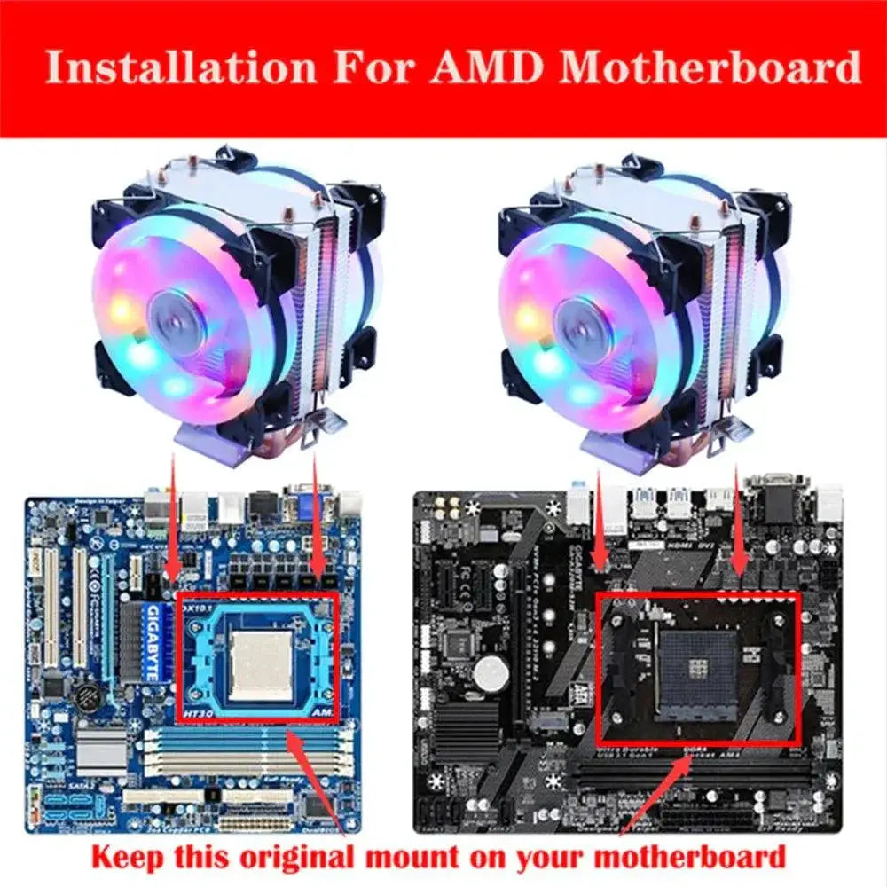 GMRGB CPU Cooler Enhanced Performance And Silent RGB Cooling
