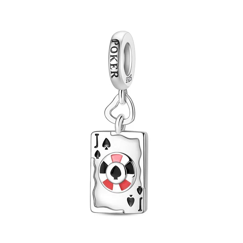 Sterling Silver Poker Card Pendant