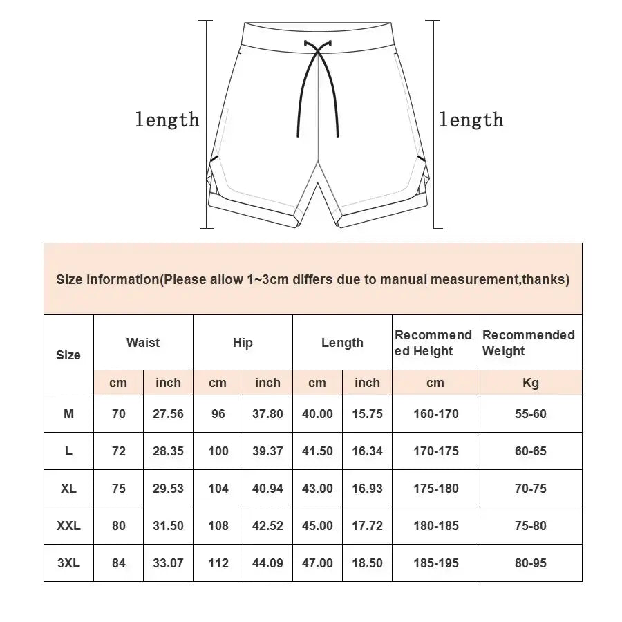 Mens Camo 2 In 1 Quick Dry Training Shorts For Fitness