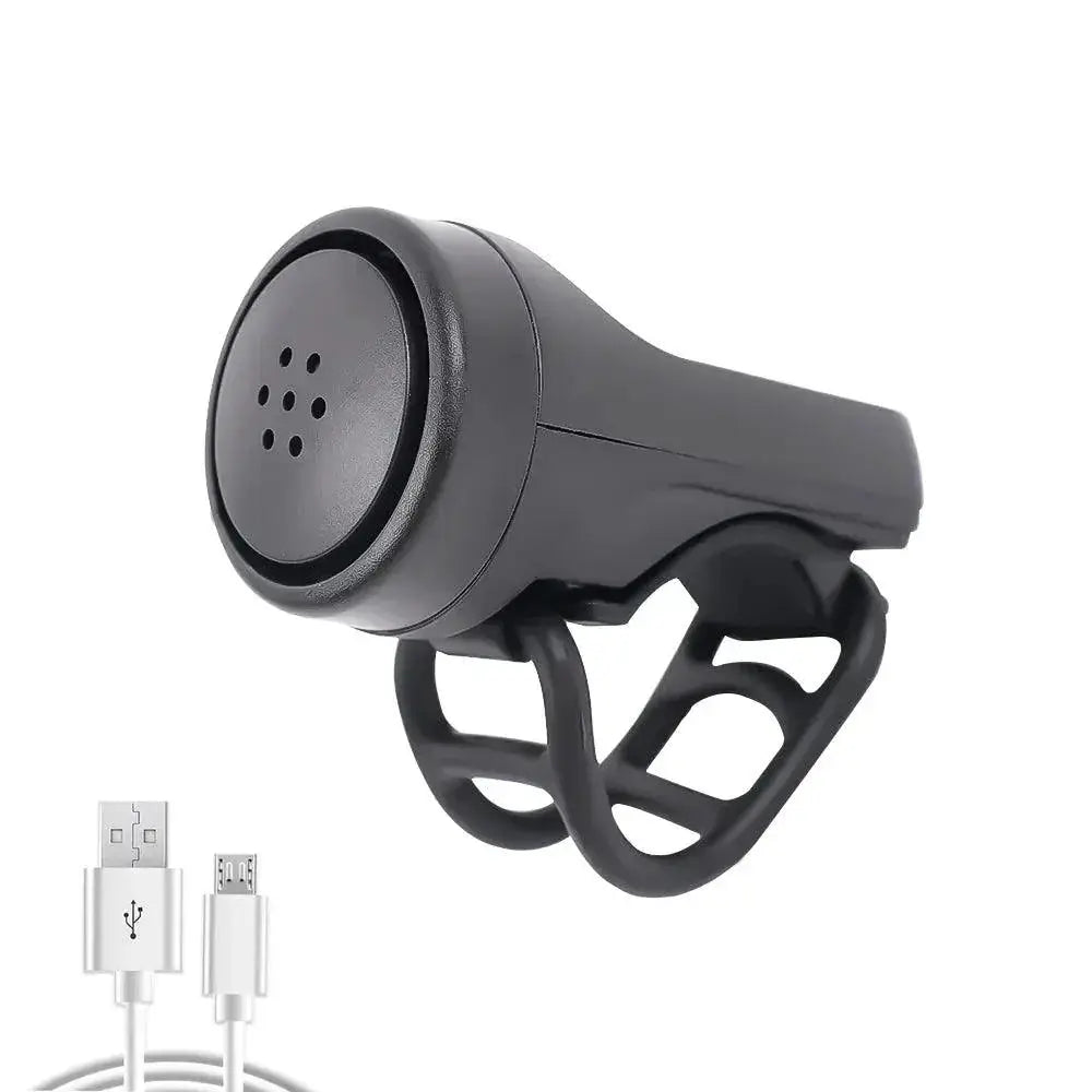 USB Rechargeable Electric Bike Horn With Anti Theft Alarm