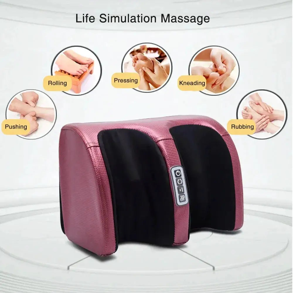 Ergonomic Electric Foot Massager Hot Compress Shiatsu Kneading Leg Calf Muscle Relax Circulation Multifunctional Heat Massager