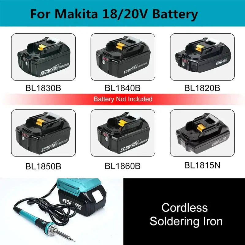 60W Cordless Soldering Iron Adjustable Temp Fast Heating