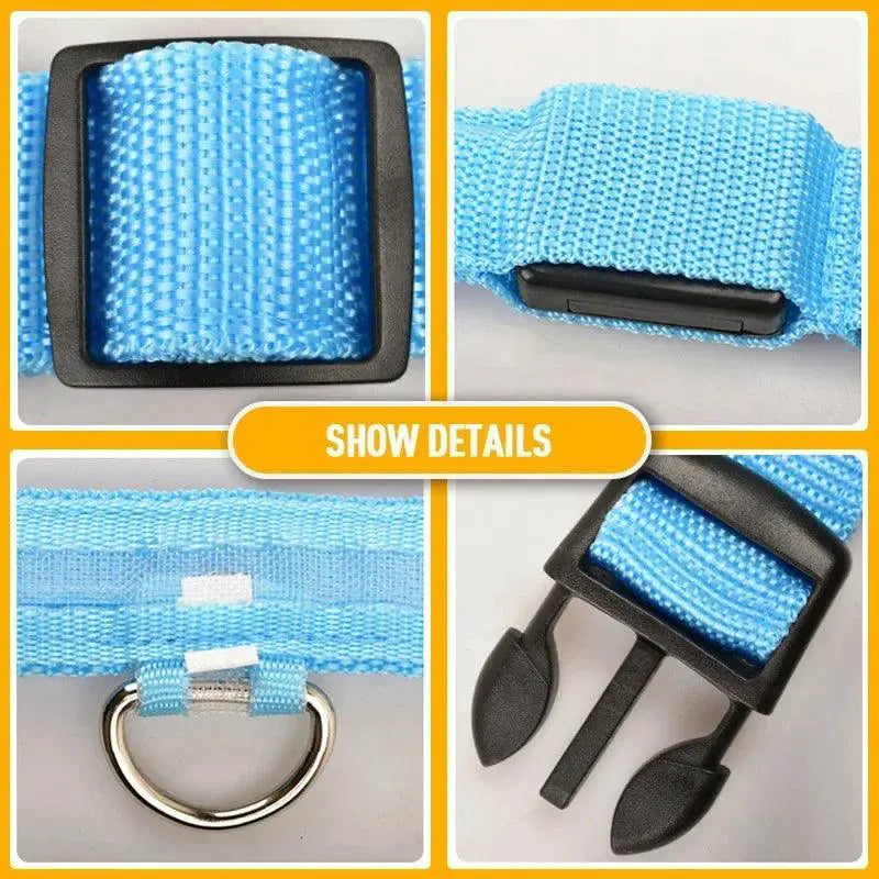 LED Dog Collar Safety Night Light Flashing Necklace
