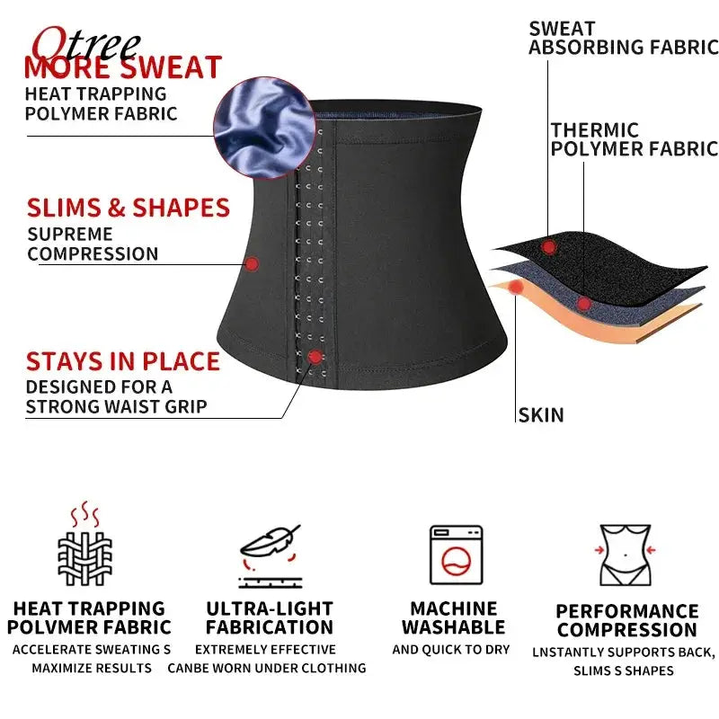 Qtree Mens Abdomen Reducer Sweat Trimmer Belt For Fitness