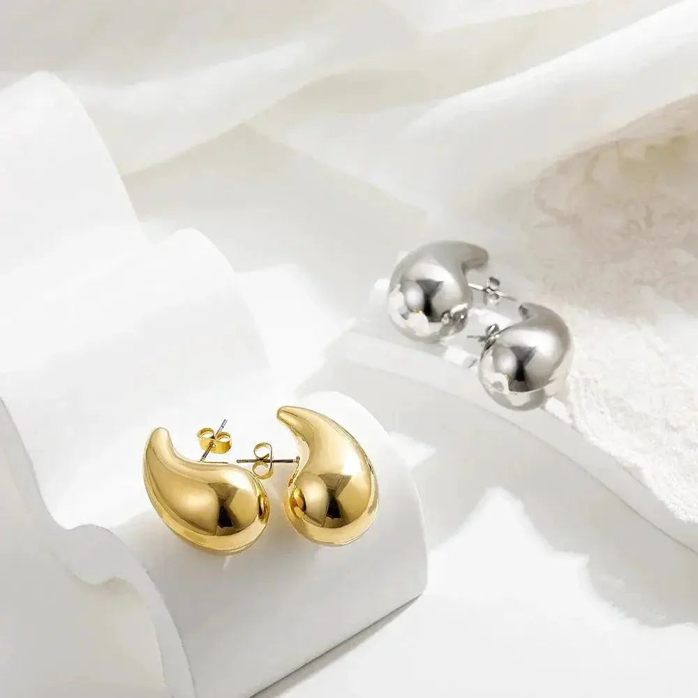 Waterdrop Statement Earrings Stainless Steel Jewelry