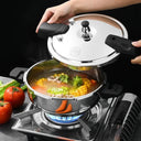 Pressure Cooker Induction Compatible Pot 18cm Stainless Steel